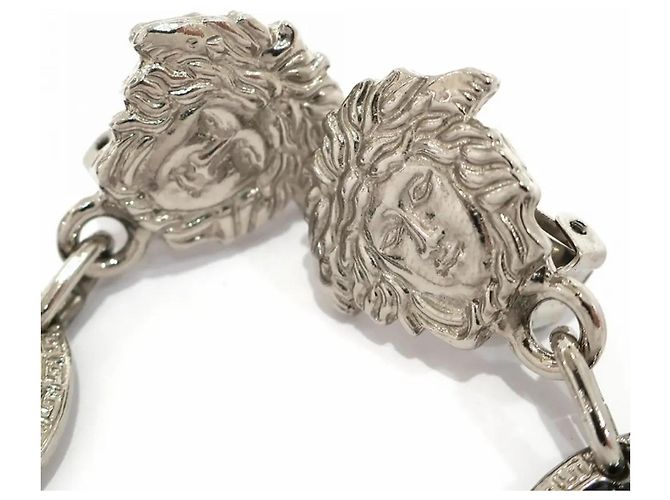 Gianni Versace Orecchini a clip Medusa Nero Bianco - vista 3
