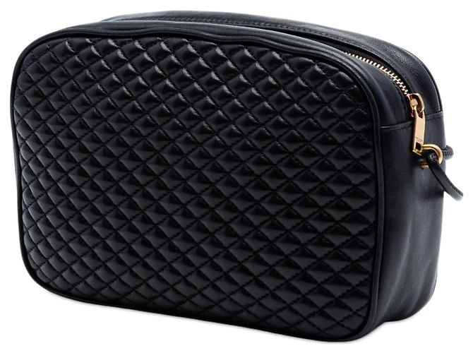 Borsa a tracolla Victoire in agnello trapuntato nero Saint Laurent - vista 2