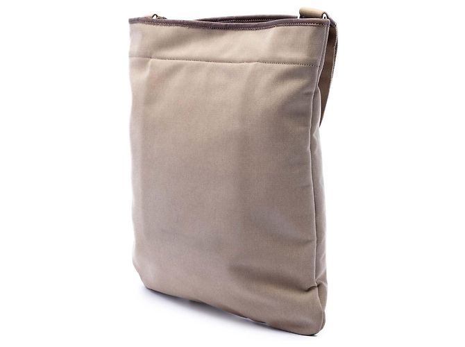 Borsa a tracolla Prada in tela beige Canapa con logo - vista 2