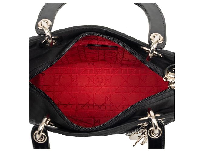 Dior Nero Nylon Cannage Lady Dior Media - vista 4