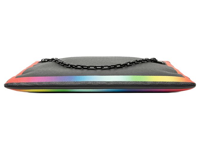 Louis Vuitton Black Taiga Rainbow Pochette A4 - view 3