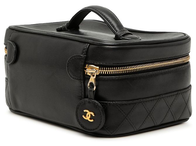 Chanel Black CC gestepptes Lammleder Vanity Bag Schwarz - Ansicht 2