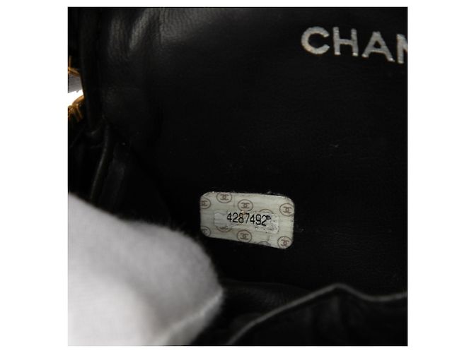 Chanel Black CC gestepptes Lammleder Vanity Bag Schwarz - Ansicht 6