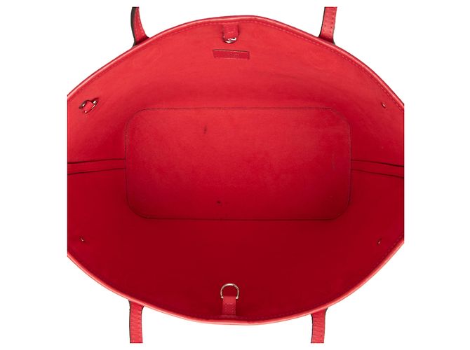 Louis Vuitton Neverfull MM in pelle Epi rossa Rosso - vista 4