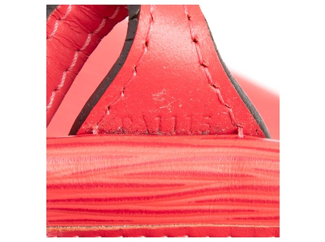 Louis Vuitton Neverfull MM in pelle Epi rossa Rosso - vista 6