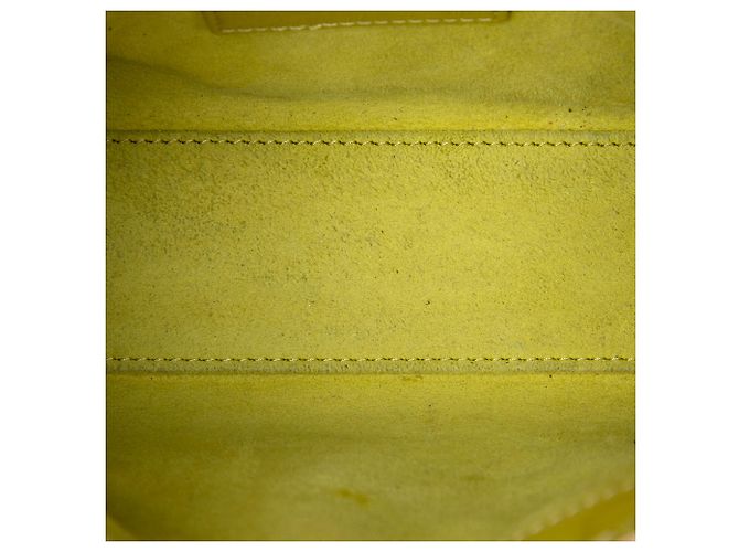 Dior Yellow Mini Patent Cannage Lady Dior - view 4
