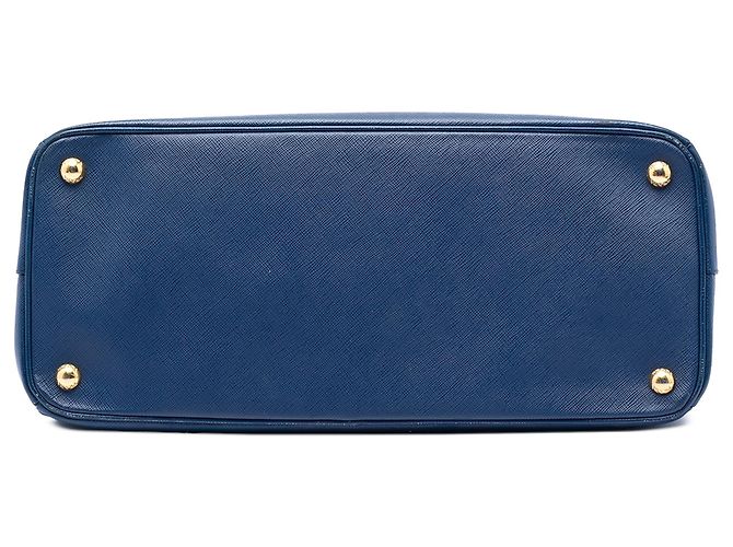Prada Blue Large Saffiano Lux Galleria Double Zip Tote Blau - Ansicht 3