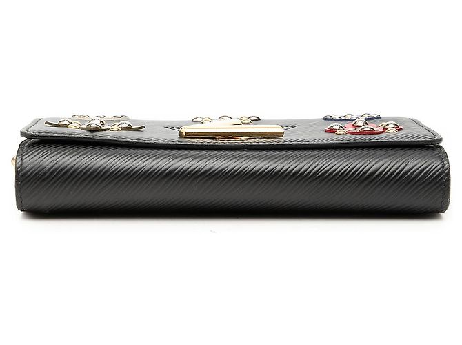 Portafoglio a catena Louis Vuitton Black Epi Mechanical Flowers Twist Nero - vista 3