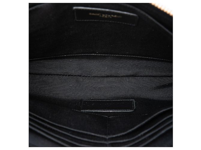 Borsa a tracolla Teen Monogram in pelle nera Saint Laurent Nero - vista 4