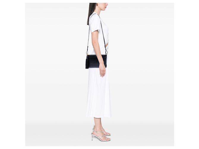 Borsa a tracolla Teen Monogram in pelle nera Saint Laurent Nero - vista 6