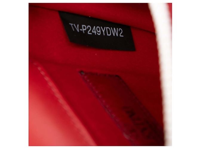 Portafoglio con catena Valentino in pelle colorblock Rockstud Rosso - vista 6