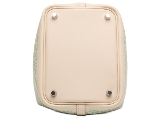 Hermès White Swift Lucky Daisy Picotin Lock 18 Blanc - vue 3