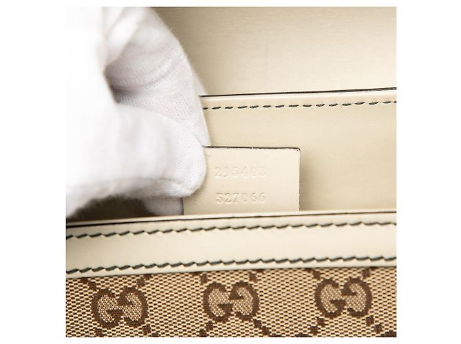 Borsa a tracolla Emily in tela GG beige di Gucci - vista 6