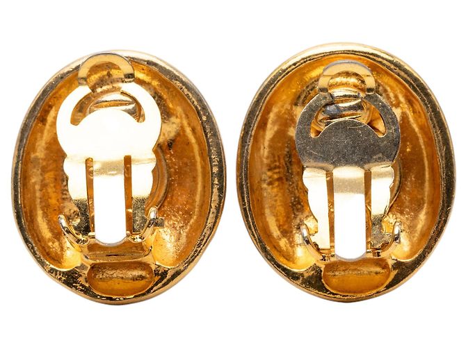 Orecchini a clip ovali Mademoiselle placcati oro Chanel Gold D'oro - vista 2