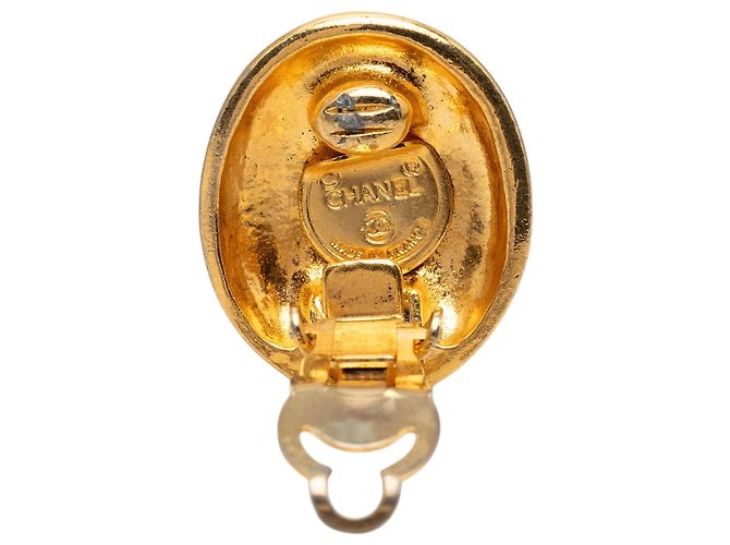 Orecchini a clip ovali Mademoiselle placcati oro Chanel Gold D'oro - vista 3