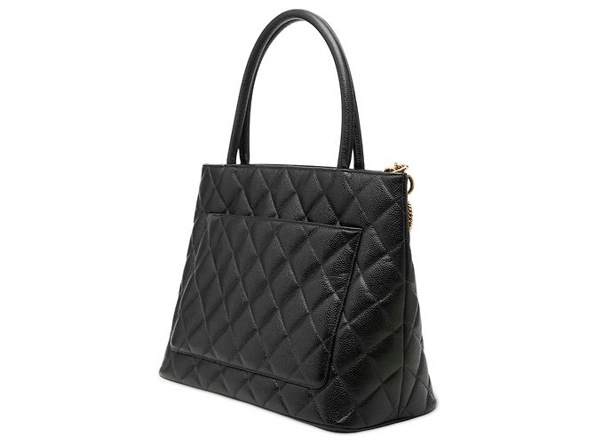 Tote Chanel Black Caviar Medallion Nero - vista 2