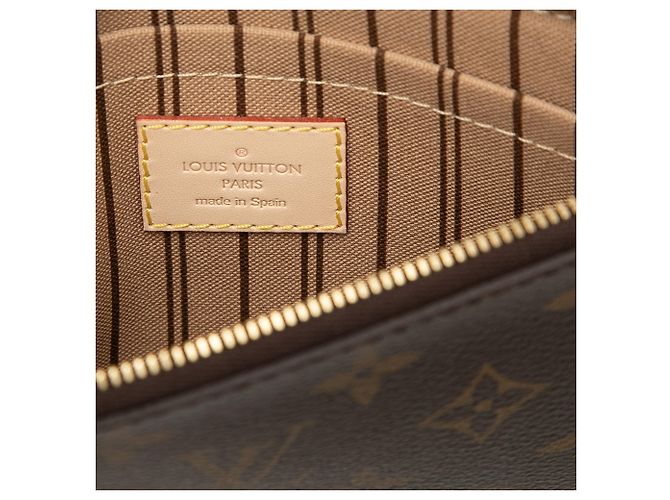 Pochette Louis Vuitton Brown Monogram Neverfull MM Marrone - vista 5