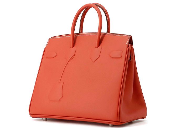 Hermès Orange Swift Birkin Shadow Retourne 25 Rosso Arancione - vista 2
