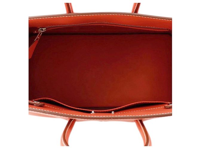 Hermès Orange Swift Birkin Shadow Retourne 25 Rosso Arancione - vista 4