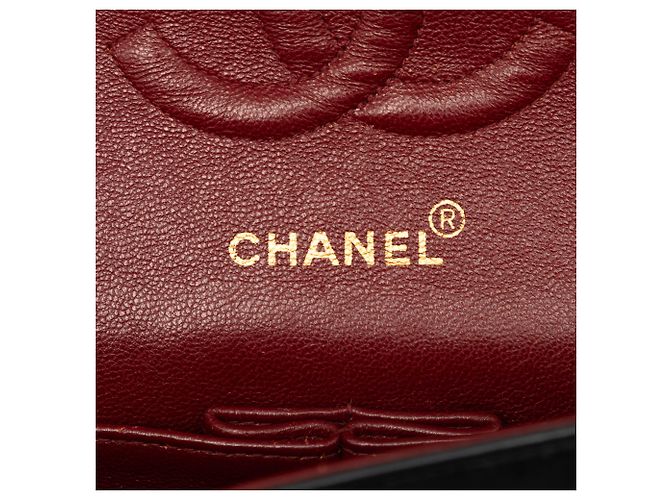 Chanel Black Medium Classic Chevron Lambskin Double Flap Nero - vista 5