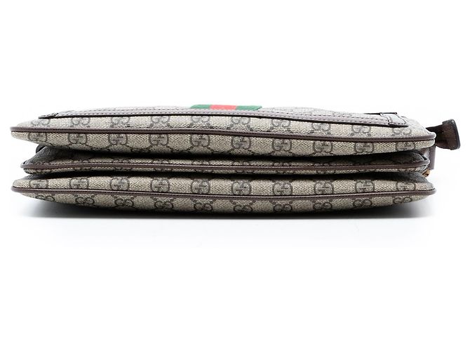 Gucci Beige Medium GG Supreme Web Ophidia Crossbody - vista 3