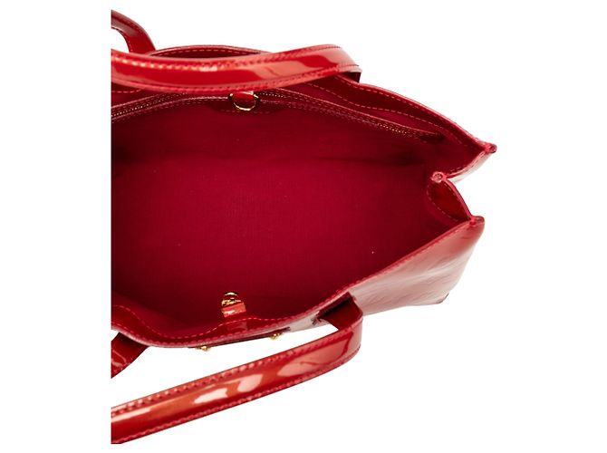 Louis Vuitton Red Monogram Vernis Wilshire PM Rosso - vista 4