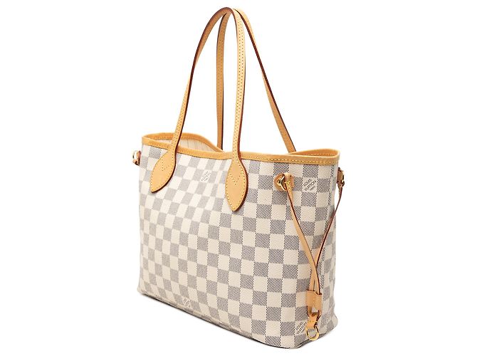 Louis Vuitton White Damier Azur Neverfull PM Bianco - vista 2