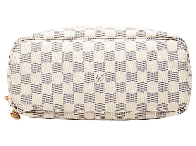 Louis Vuitton White Damier Azur Neverfull PM Bianco - vista 3
