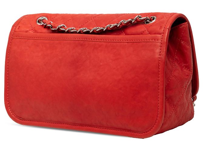 Chanel Red Medium Grained Calfskin Natural Beauty Flap - view 2