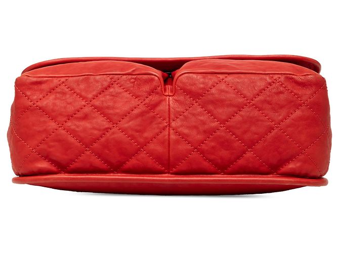 Chanel Red Medium Grained Calfskin Natural Beauty Flap - view 3