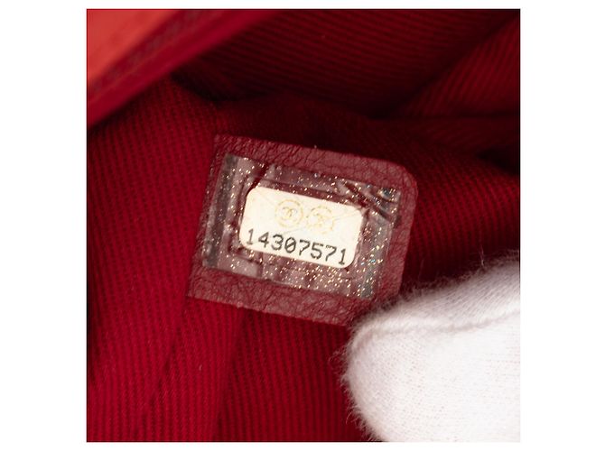 Chanel Red Medium Grained Calfskin Natural Beauty Flap - view 6
