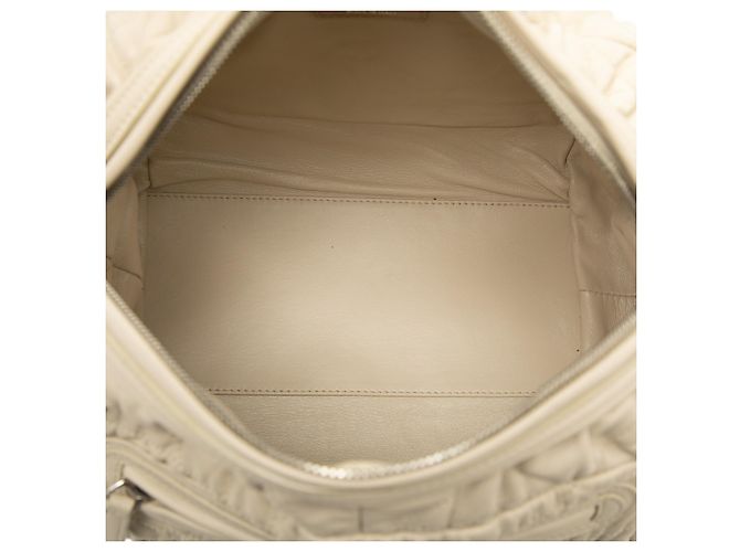 Borsa satchel Cannage Delices in agnello marrone Dior Beige - vista 4