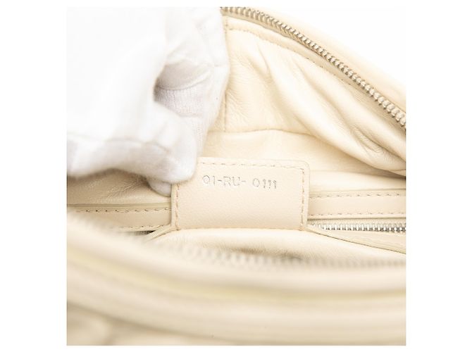 Borsa satchel Cannage Delices in agnello marrone Dior Beige - vista 6