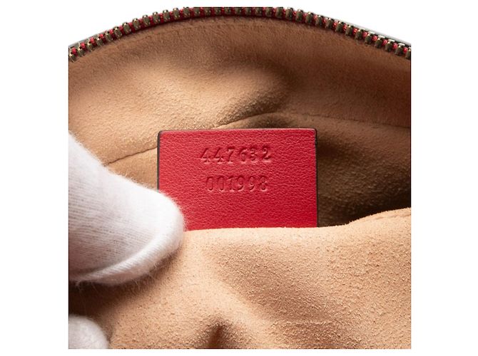 Gucci Red Small GG Marmont Matelasse Leder Umhängetasche Rot - Ansicht 6