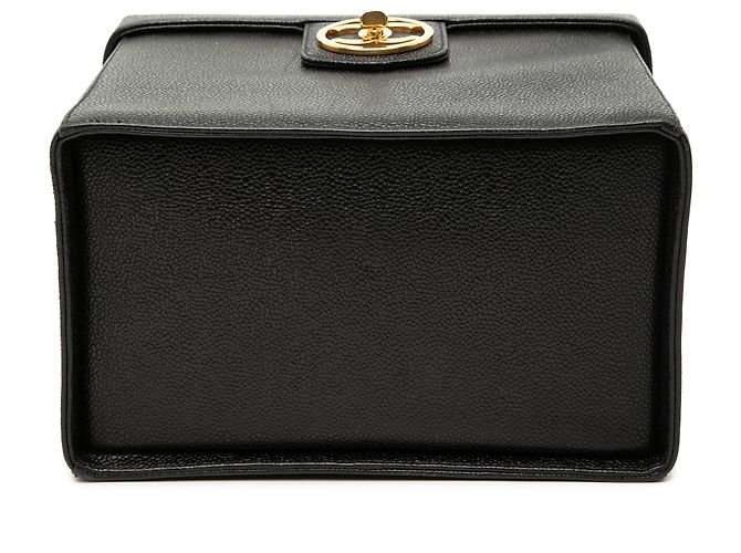 Vanity Beauty Case Chanel Black CC Caviar Nero - vista 3