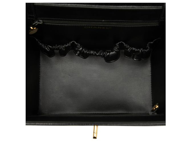 Vanity Beauty Case Chanel Black CC Caviar Nero - vista 4