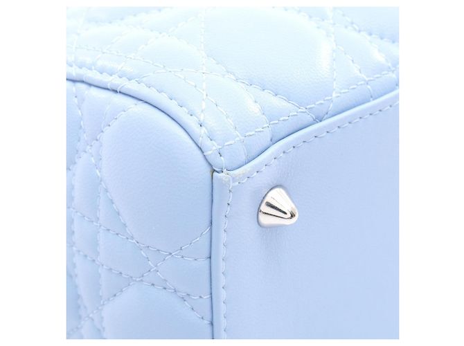 Lady Dior in agnello blu misura Medium Blu chiaro - vista 7