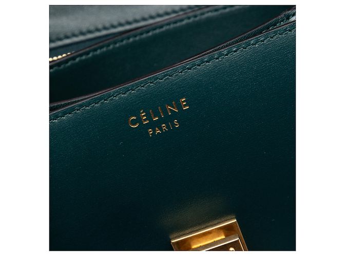 Céline Celine Green Small Calfskin Classic Box Verde Verde scuro - vista 4