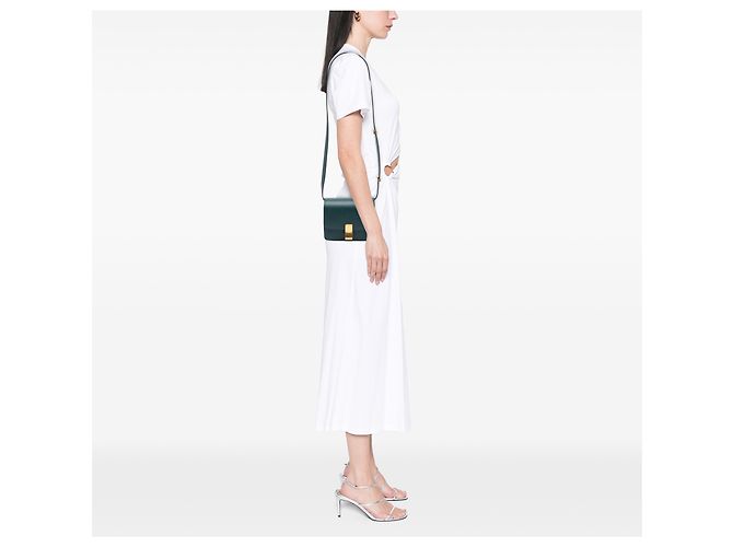 Céline Celine Green Small Calfskin Classic Box Verde Verde scuro - vista 7