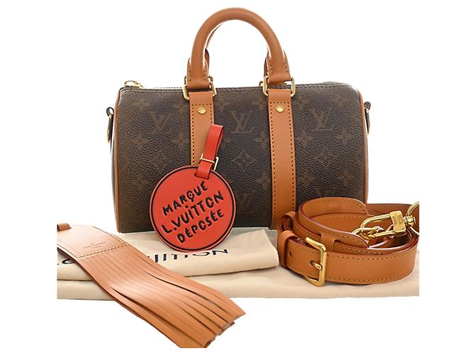 Louis Vuitton Brown Monogram Dust Keepall Bandouliere 25 - view 14