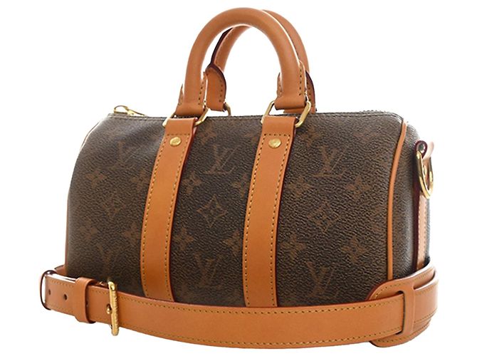 Louis Vuitton Brown Monogram Dust Keepall Bandouliere 25 - view 3