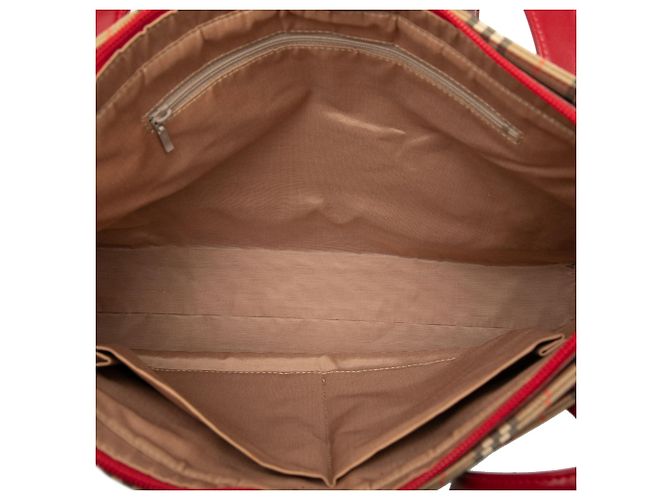 Tote em lona Burberry Beige Haymarket Check - vista 4