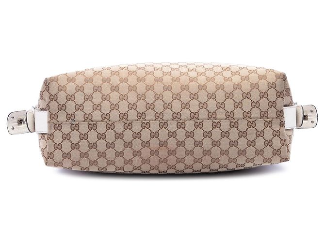 Tote Gucci Beige Medium GG Canvas Bamboo Bar - vista 3