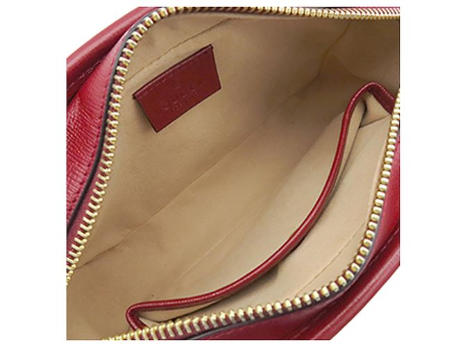 Clutch Gucci in pelle di vitello rossa con Interlocking G Rosso - vista 4