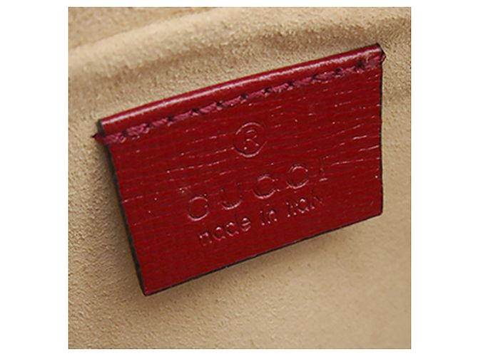 Clutch Gucci in pelle di vitello rossa con Interlocking G Rosso - vista 5