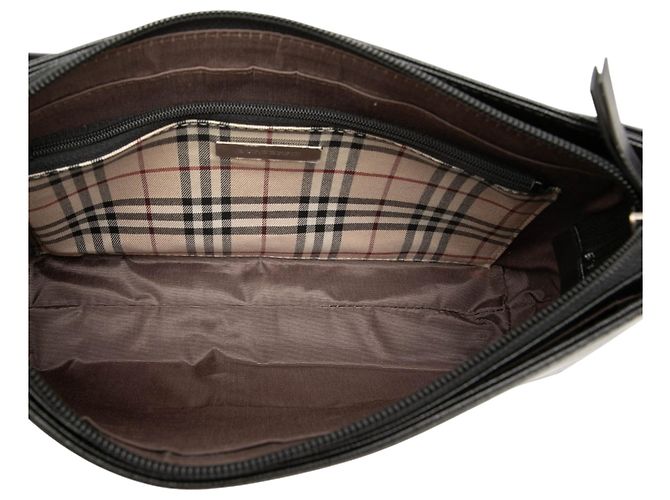 Borsa a tracolla in pelle nera Burberry Nero - vista 4