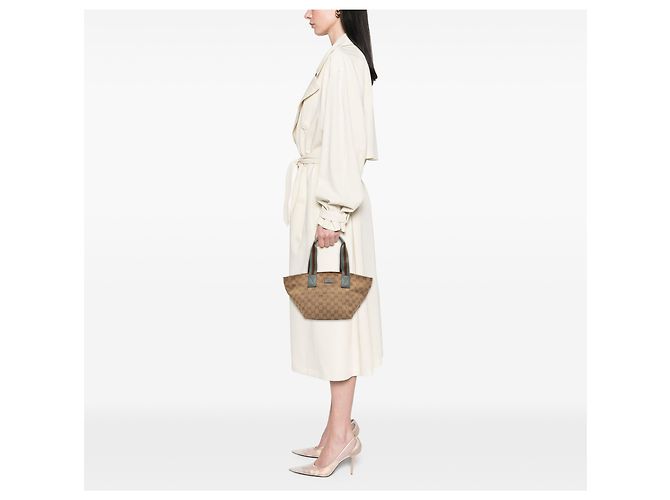 Gucci Beige GG Canvas Web Tote - Ansicht 7