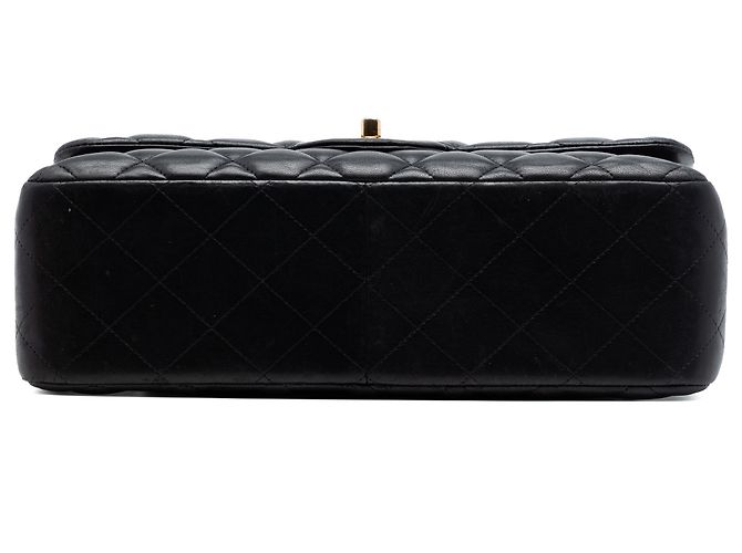 Chanel Black Jumbo Classic Lambskin Double Flap Nero - vista 3