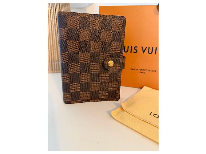 Louis Vuitton Agenda PM Damier Ebene Marrone - vista 2