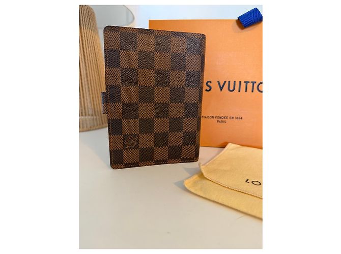 Louis Vuitton Agenda PM Damier Ebene Marrone - vista 3